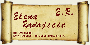 Elena Radojičić vizit kartica